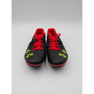Under Armour Black Red Yellow Track Spikes Shoes M9 W10.5 YMUV Racing